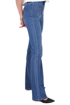 Elisabetta Franchi jeans gamba dritta in denim stretch blu