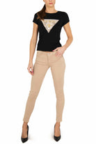 Guess Donna jeans in rasatello di cotone beige