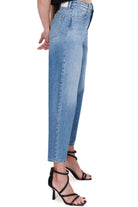 Pinko jeans mom fit in tela denim blu