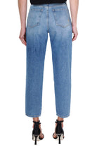 Pinko jeans mom fit in tela denim blu