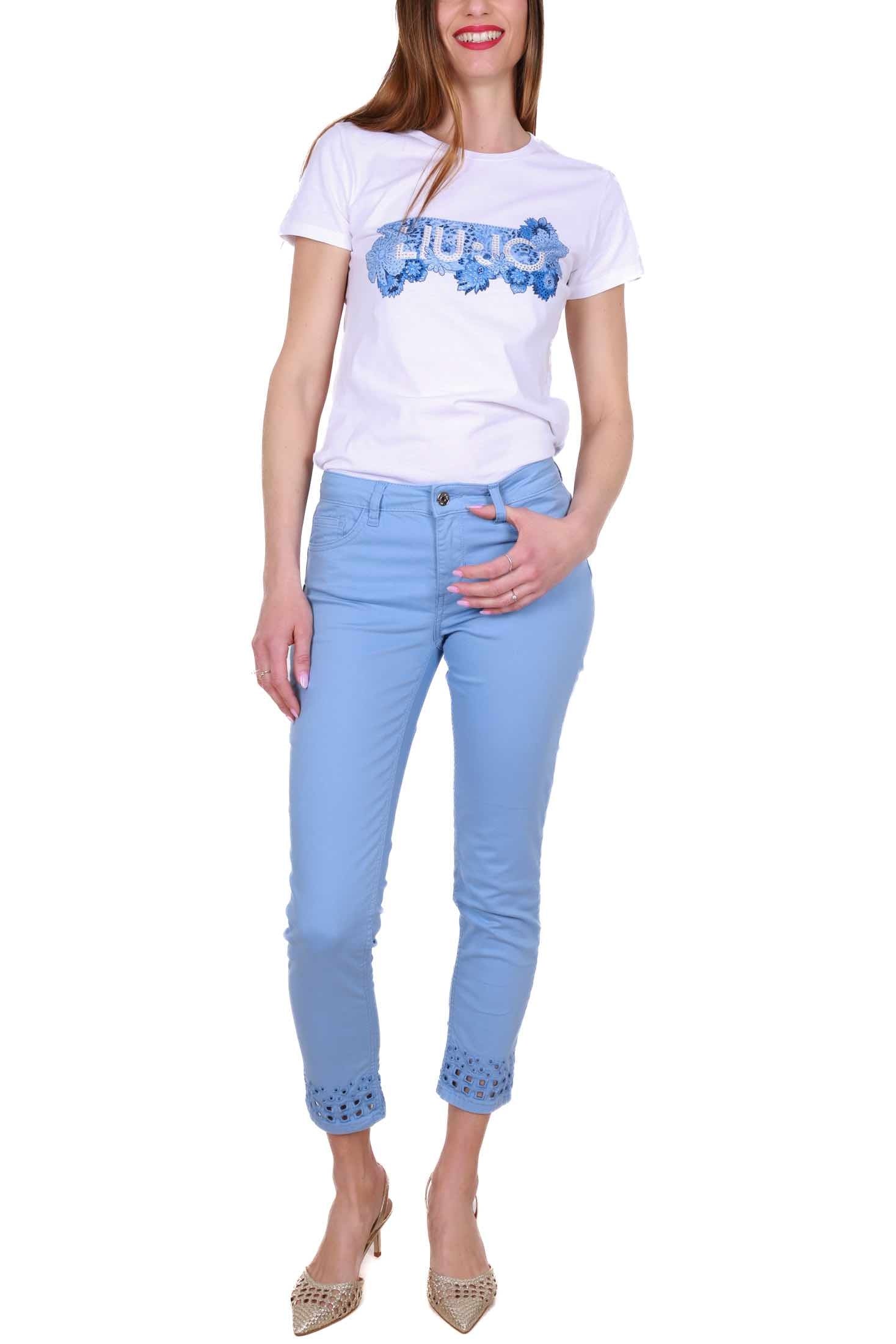 Liu Jo White jeans skinny in cotone stretch azzurro