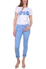 JEANS SKINNY IN COTONE STRETCH AZZURRO