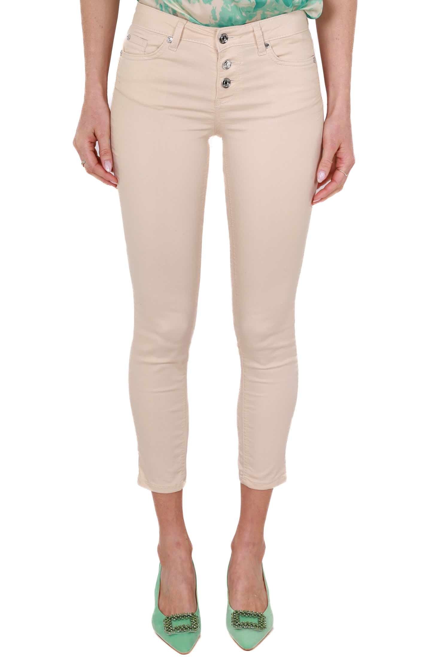 Liu Jo White jeans skinny in cotone stretch beige