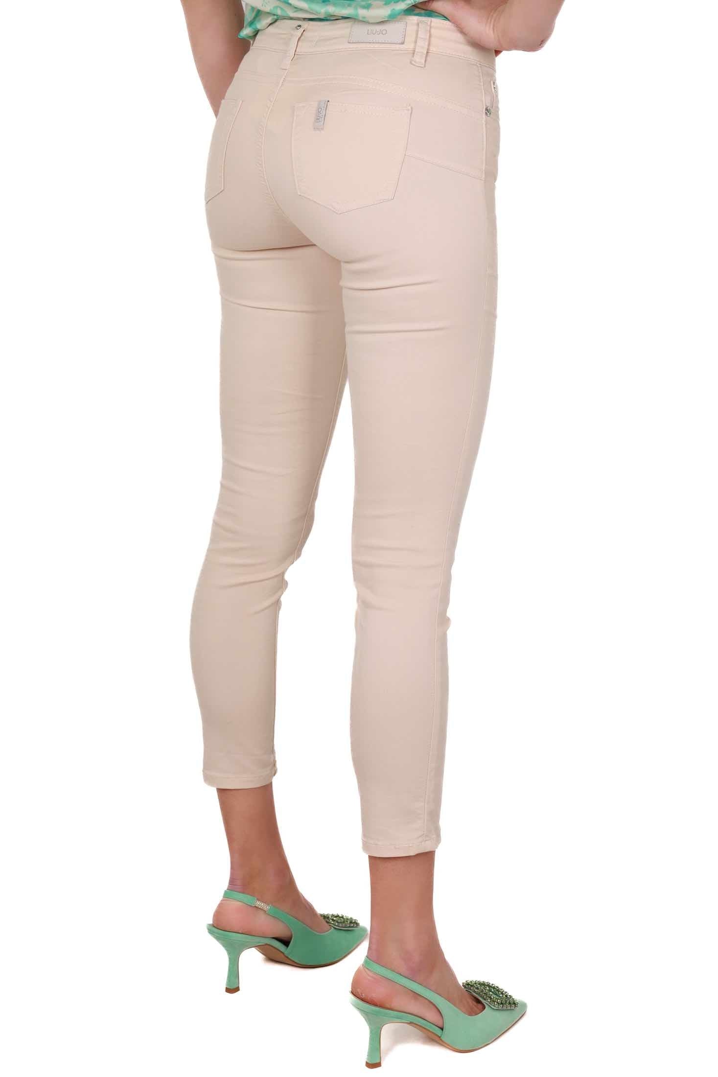 Liu Jo White jeans skinny in cotone stretch beige