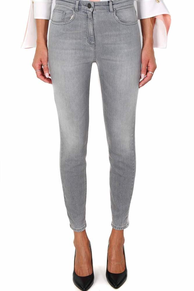 Elisabetta Franchi jeans skinny in denim grigio