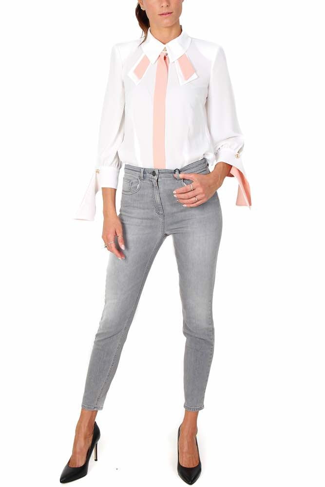 Elisabetta Franchi jeans skinny in denim grigio