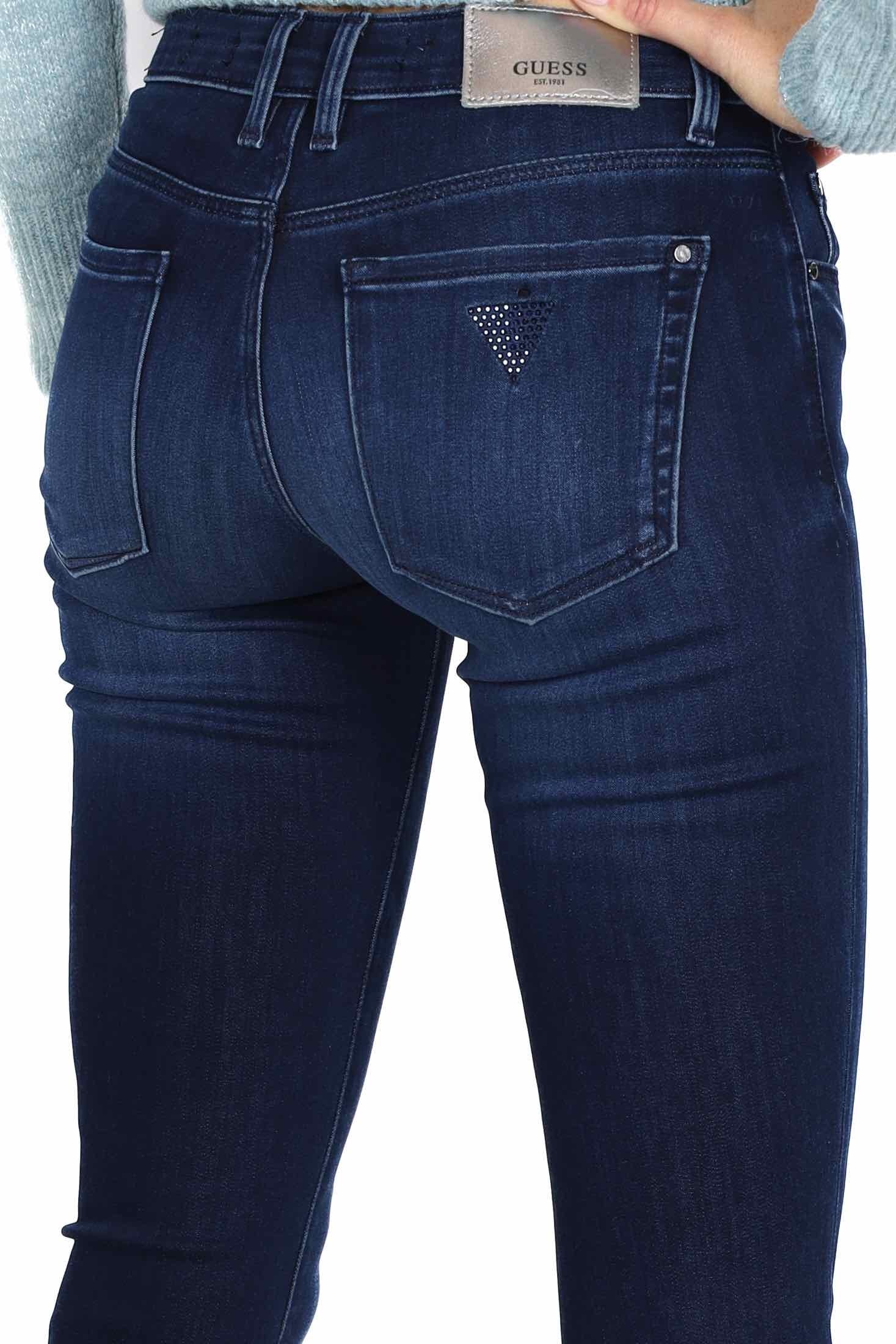 Guess Donna jeans skinny in denim super stretch blu