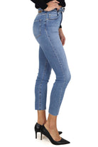 Pinko jeans skinny in denim super stretch con cintura blu