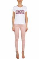 Liu Jo White jeans skinny in popeline di cotone rosa