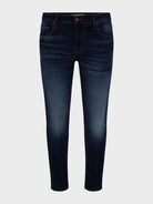 Guess Uomo jeans skinny in tela denim lavaggio scuro blu