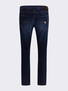 Guess Uomo jeans skinny in tela denim lavaggio scuro blu