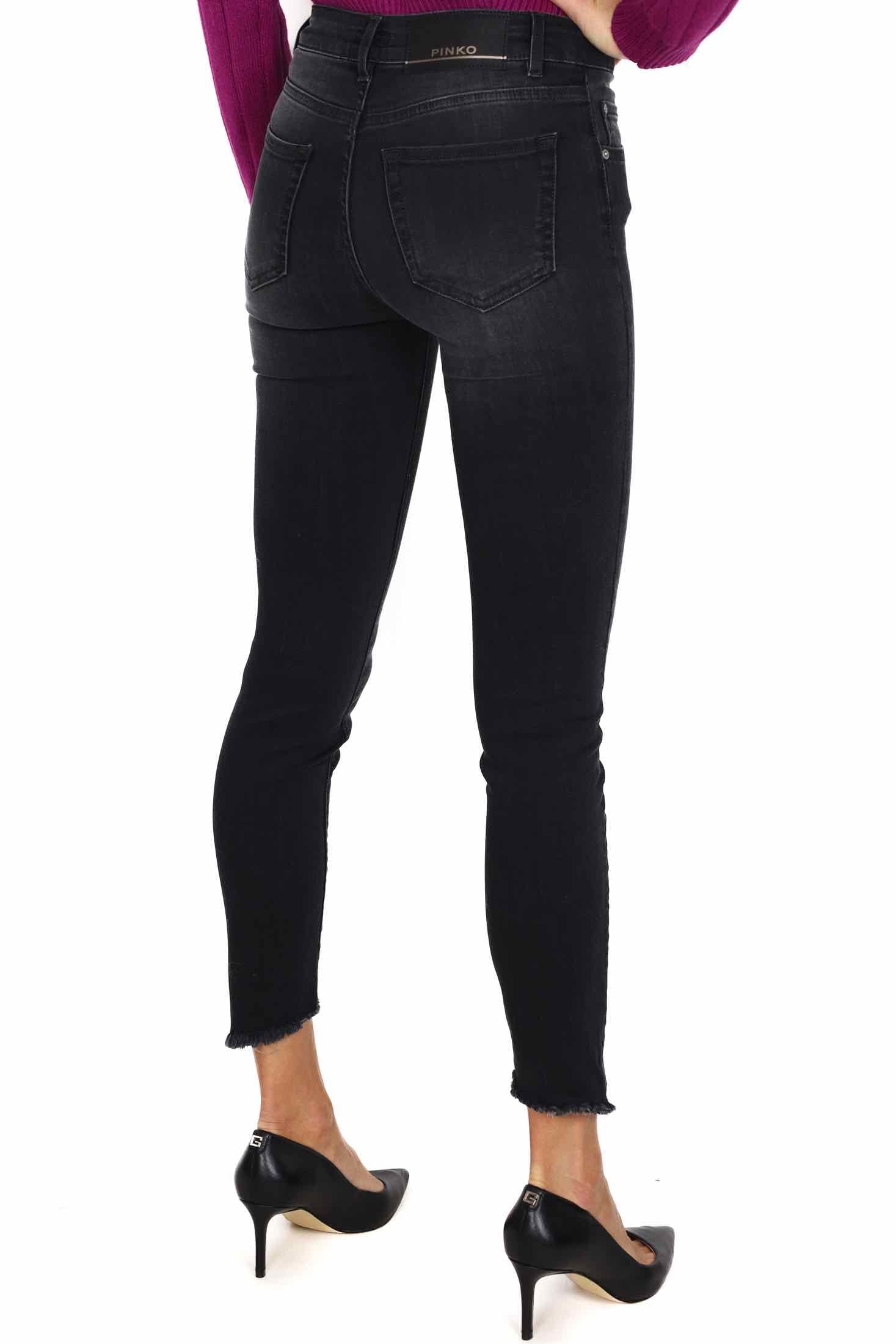 Pinko jeans skinny in tela denim nero