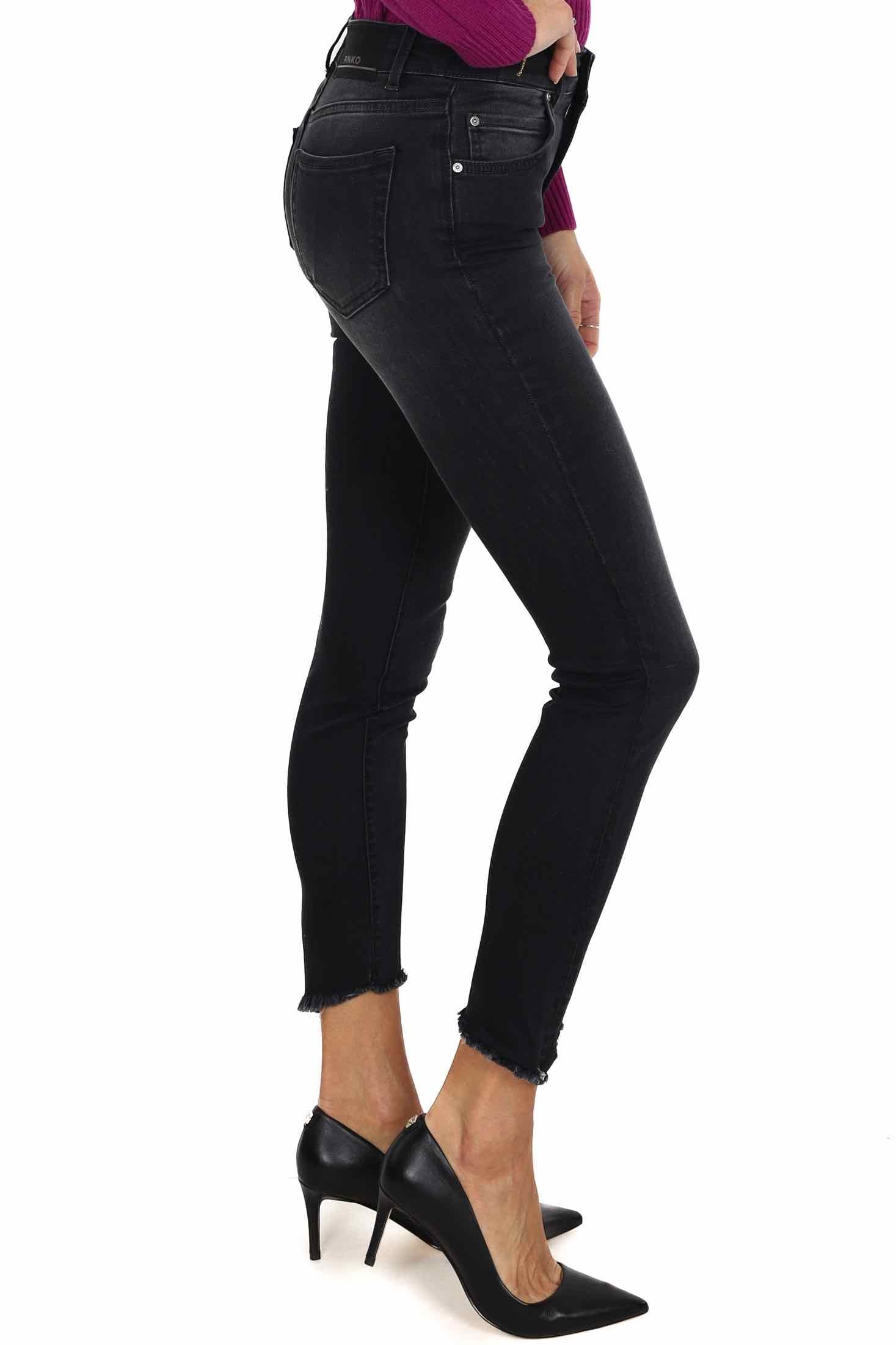 Pinko jeans skinny in tela denim nero