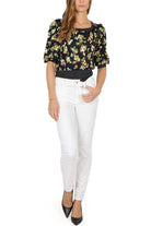 Liu Jo White jeans skinny in velluto liscio bianco