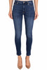 JEANS SKINNY VITA ALTA CON PAILETTES BLU