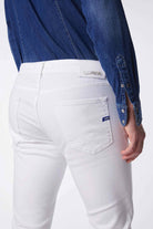 Gas Uomo jeans slim in bull denim stretch bianco