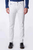 SLIM JEANS IN WHITE STRETCH BULL DENIM