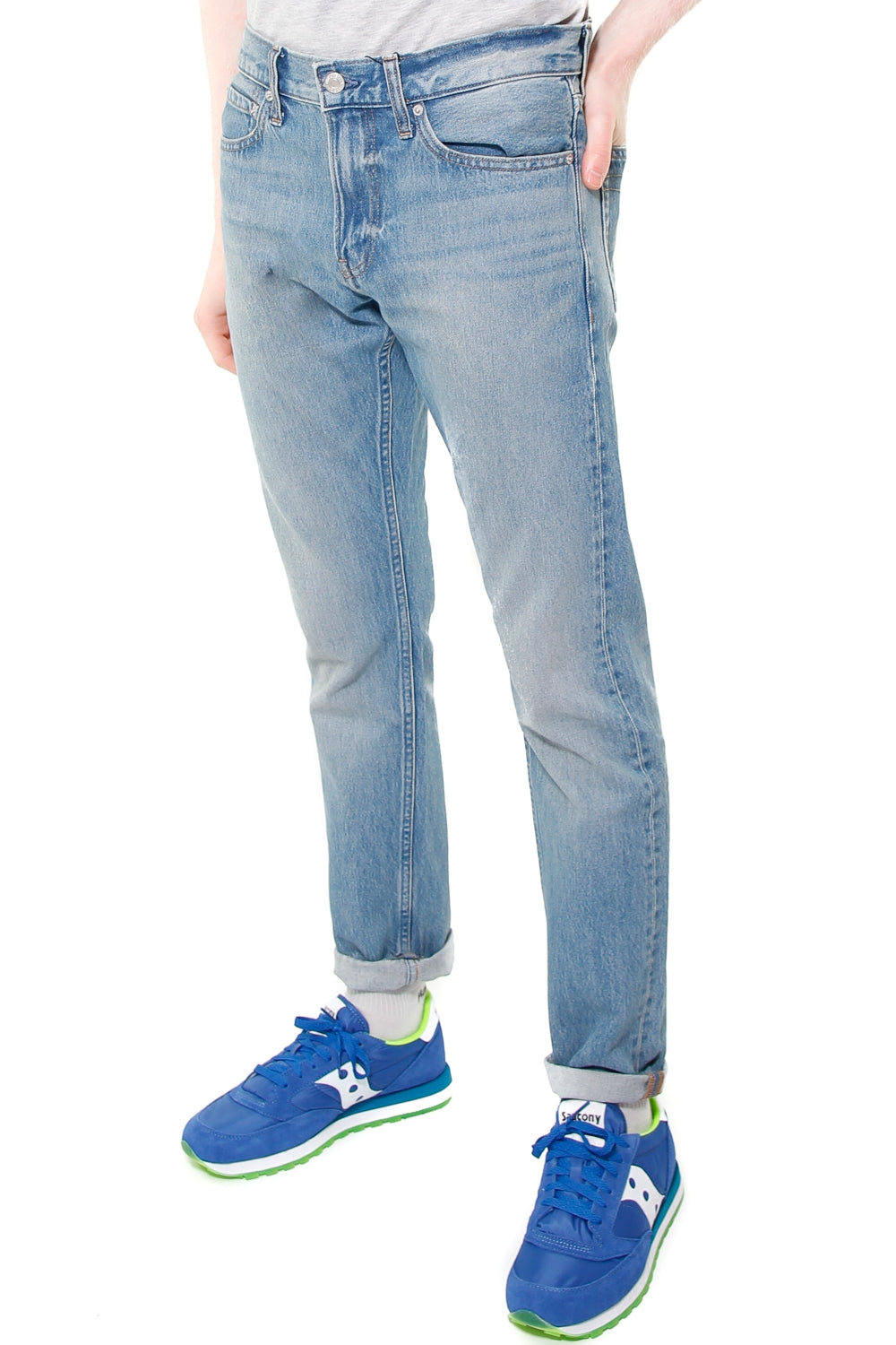 Ck Jeans Uomo jeans slim in denim chiaro blu