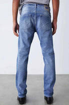 Gas Uomo jeans slim in denim lavaggio chiaro blu