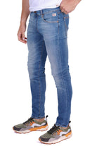 Roy Roger's Uomo jeans slim in denim stretch blu