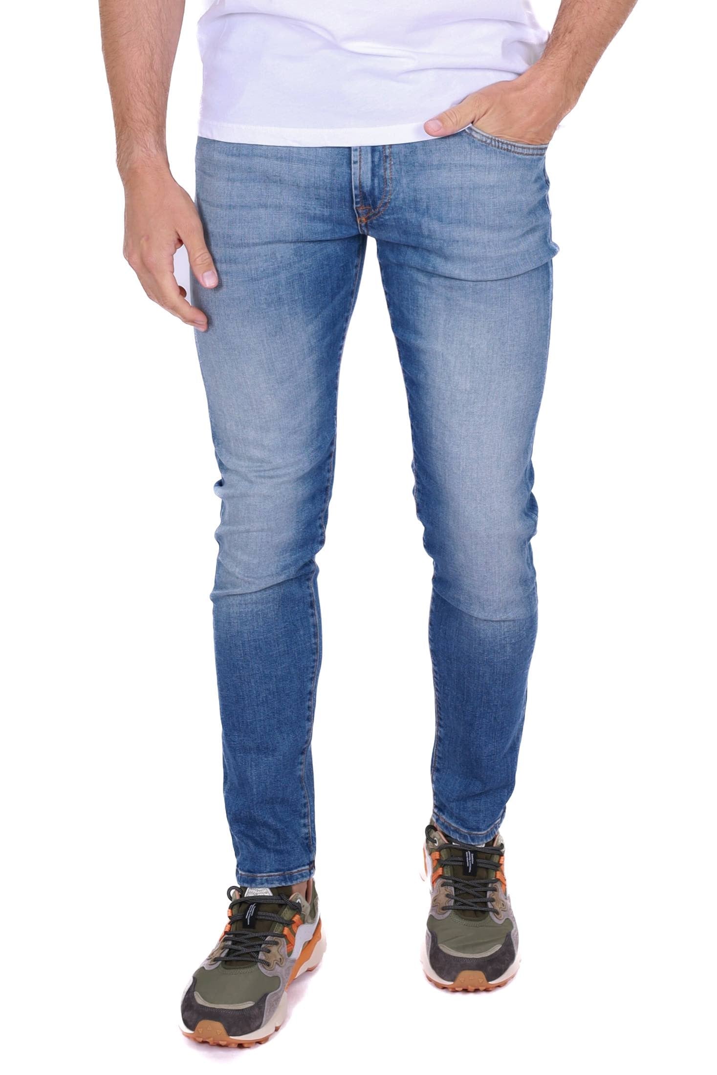 Roy Roger's Uomo jeans slim in denim stretch blu