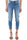 JEANS SLIM VITA ALTA CON PIETRE GIOIELLO BLU