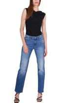 Guess Donna jeans straight in tela denim stretch blu