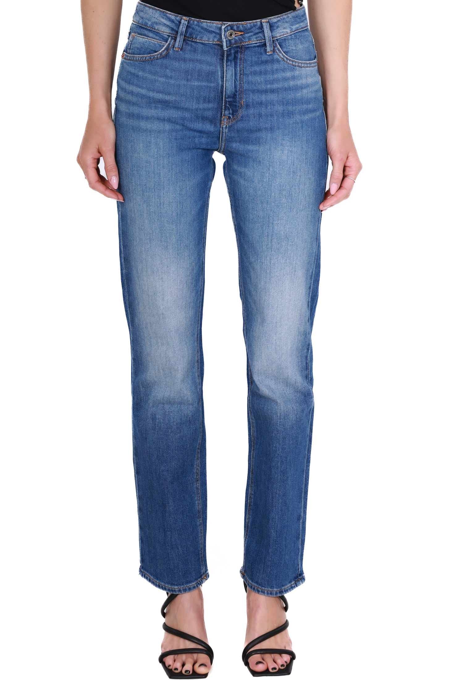 Guess Donna jeans straight in tela denim stretch blu