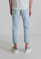 Essedi jeans tappered in tela denim stretch azzurro