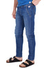 JEANS WITH FRENCH POCKETS IN BLUE STRETCH DENIM