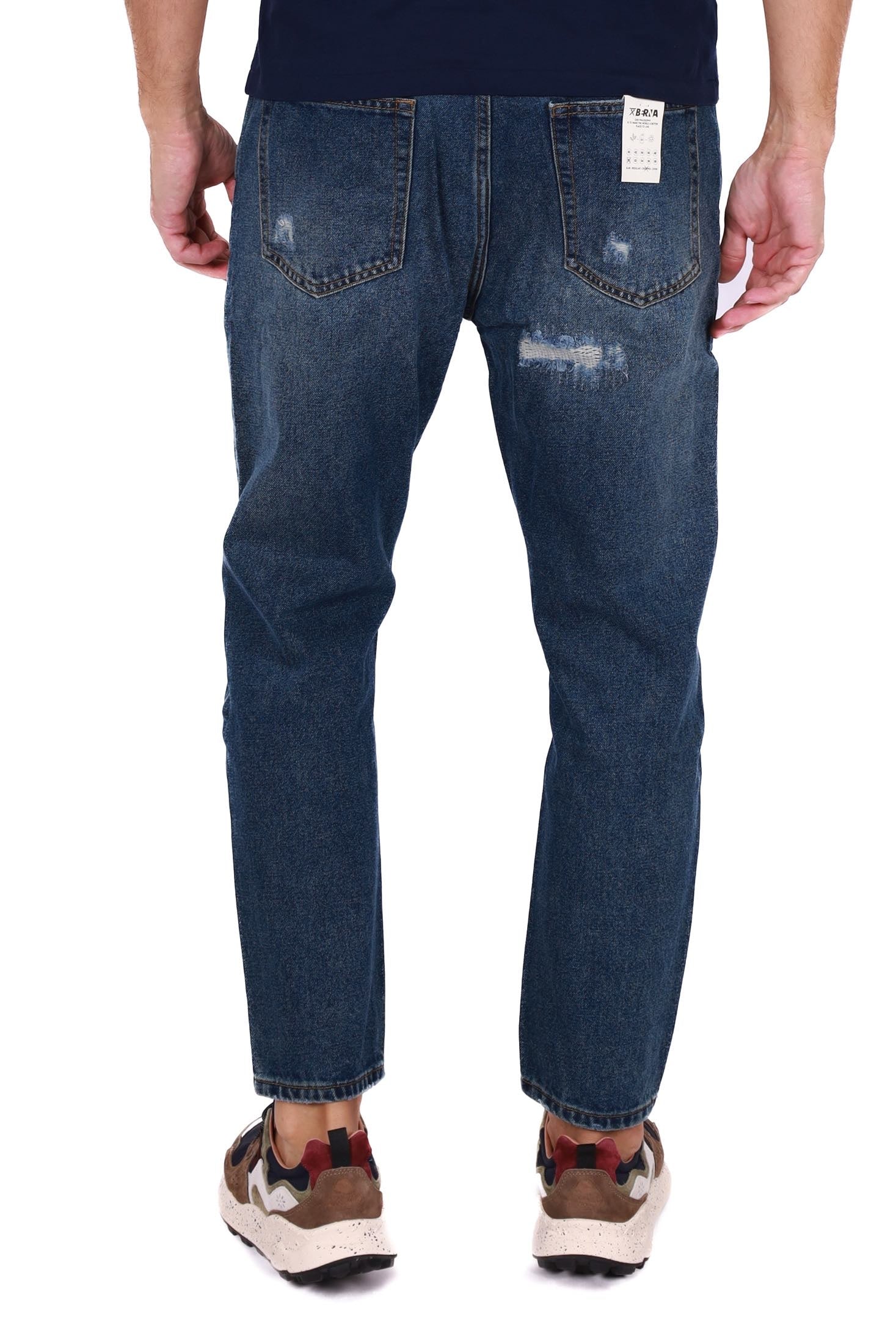 Berna jeans uomo con rotture blu