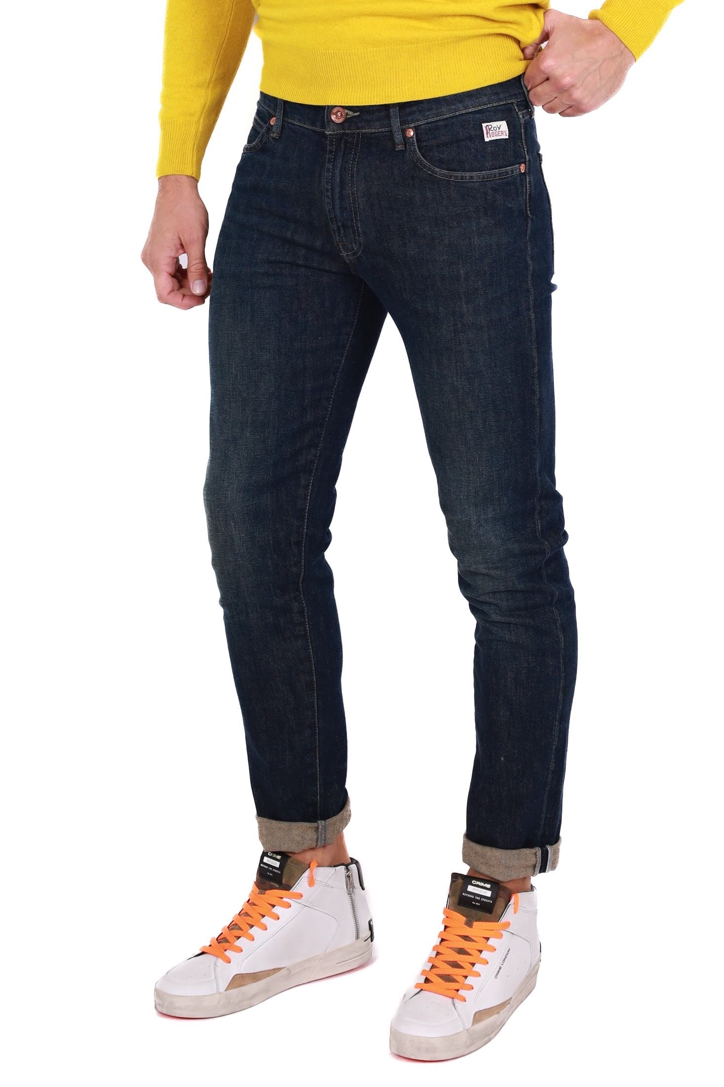 Roy Roger's Uomo jeans uomo slim in denim stretch blu