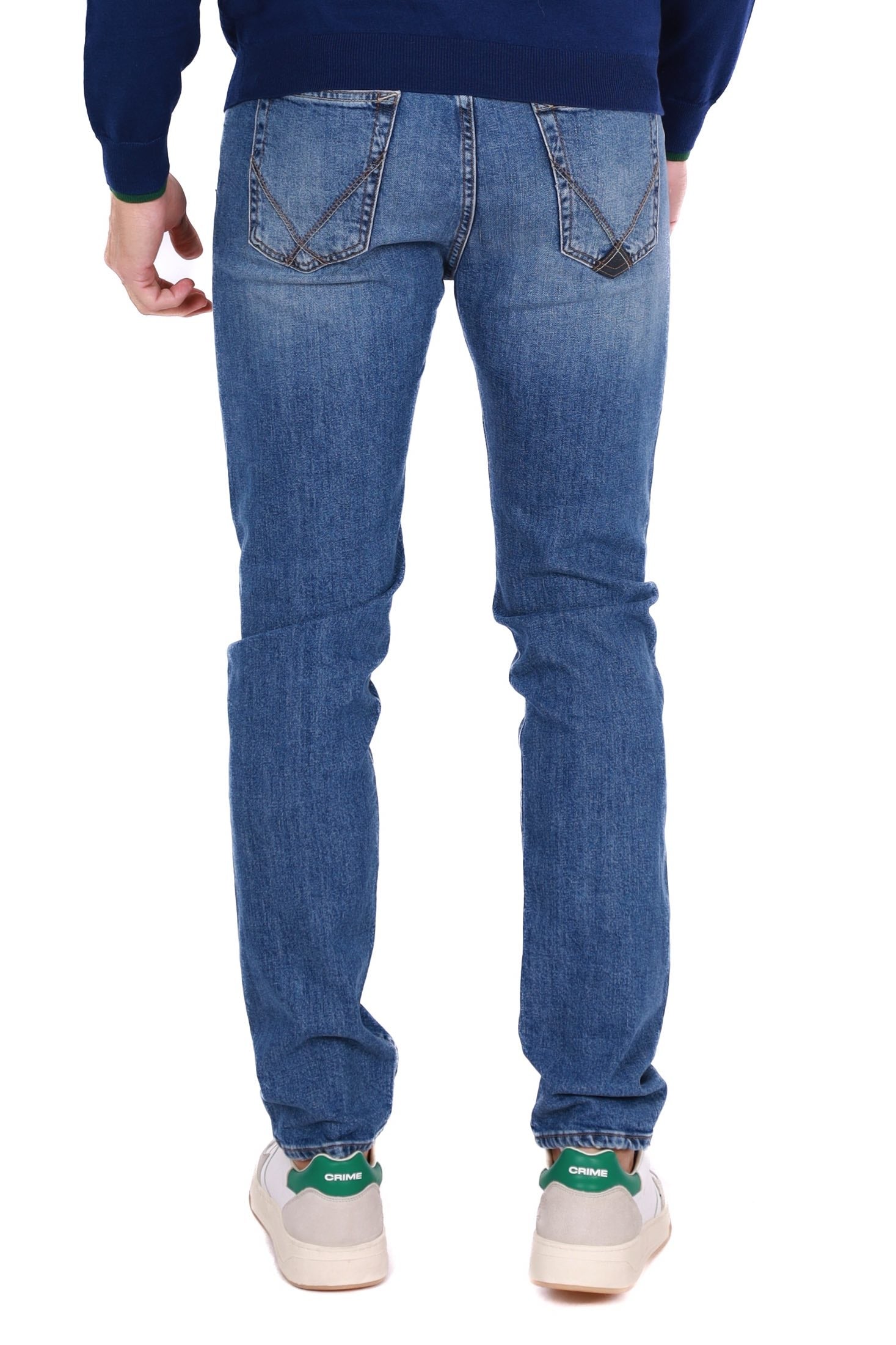 Roy Roger's Uomo jeans uomo slim in denim stretch blu