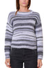 GRADIENT STRIPED AND GREY LUREX SWEATER