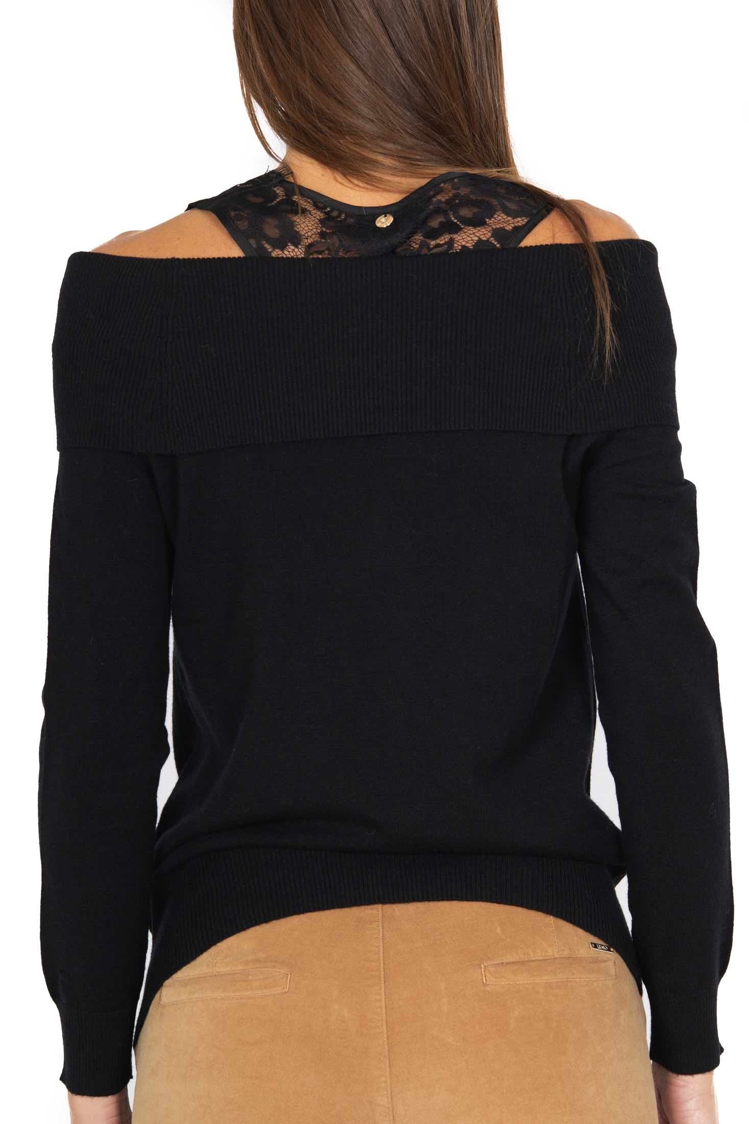 Liu Jo Black maglia con top in pizzo nero