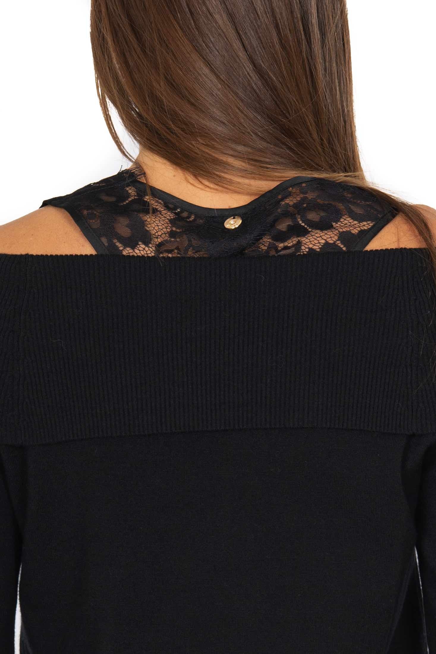 Liu Jo Black maglia con top in pizzo nero