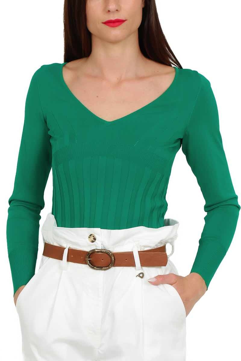 Pinko maglia corta di misto viscosa verde