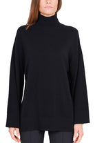 Elisabetta Franchi maglia dolcevita con maxi logo nero