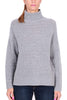 GREY WOOL BLEND TURTLENECK SWEATER