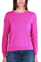 Sun68 Uomo maglia donna girocollo in cotone fuxia