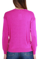 Sun68 Uomo maglia donna girocollo in cotone fuxia