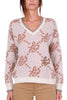 MAGLIA DONNA SCOLLO A V IN MISTO ALPACA BEIGE