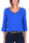 DAMEN-SWEATER MIT V-AUSSCHNITT AUS BLAUER ALPAKA-MISCHUNG