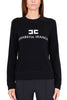 CREW NECK SWEATER WITH MAXI BLACK LOGO