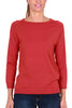 CREW NECK ORANGE VISCOSE BLEND SWEATER