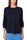 CREW NECK SWEATER WITH ROUNDED BOTTOM IN BLUE