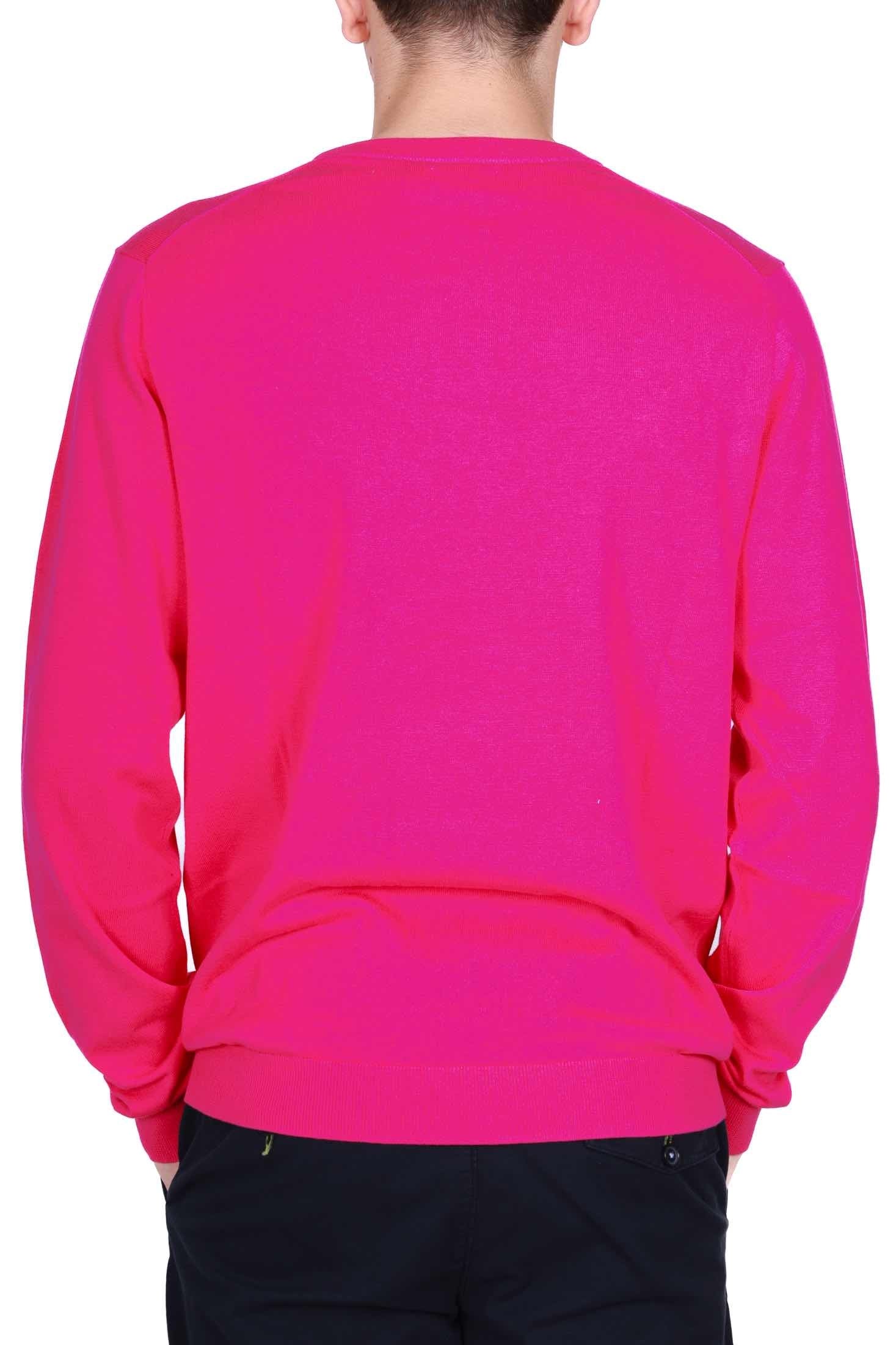 Sun68 Uomo maglia girocollo uomo in cotone fuxia