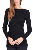 Elisabetta Franchi maglia maniche lunghe in jersey nero