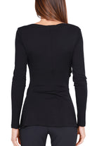 Elisabetta Franchi maglia maniche lunghe in jersey nero