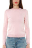 VISCOSE BLEND SWEATER WITH PINK LUREX DETAILS